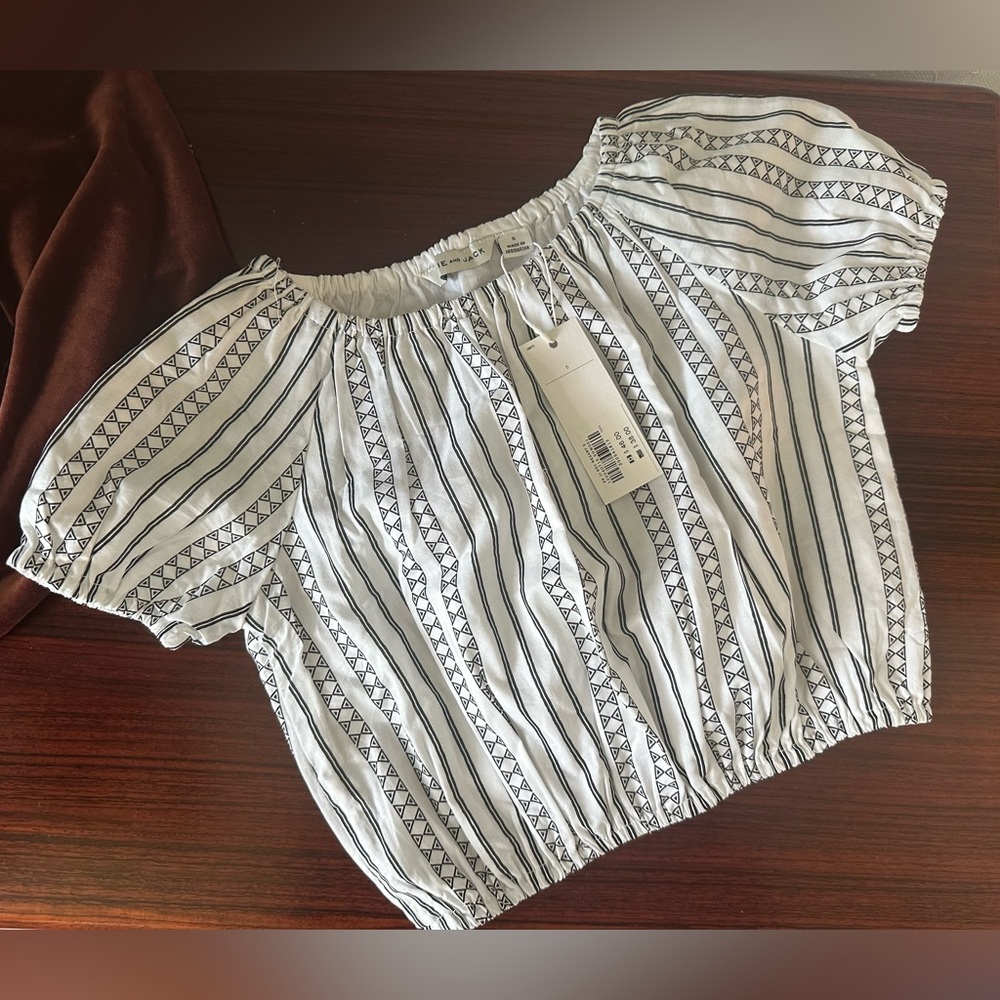Janie and Jack girl cotton short sleeves top size 5 nwt